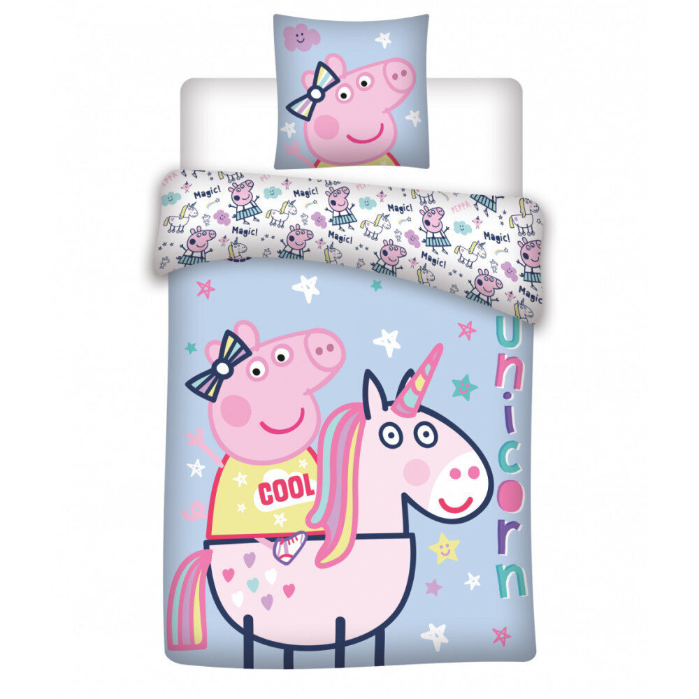 Gultas veļa Peppa Pig 135x200 cm цена и информация | Bērnu gultas veļa | 220.lv