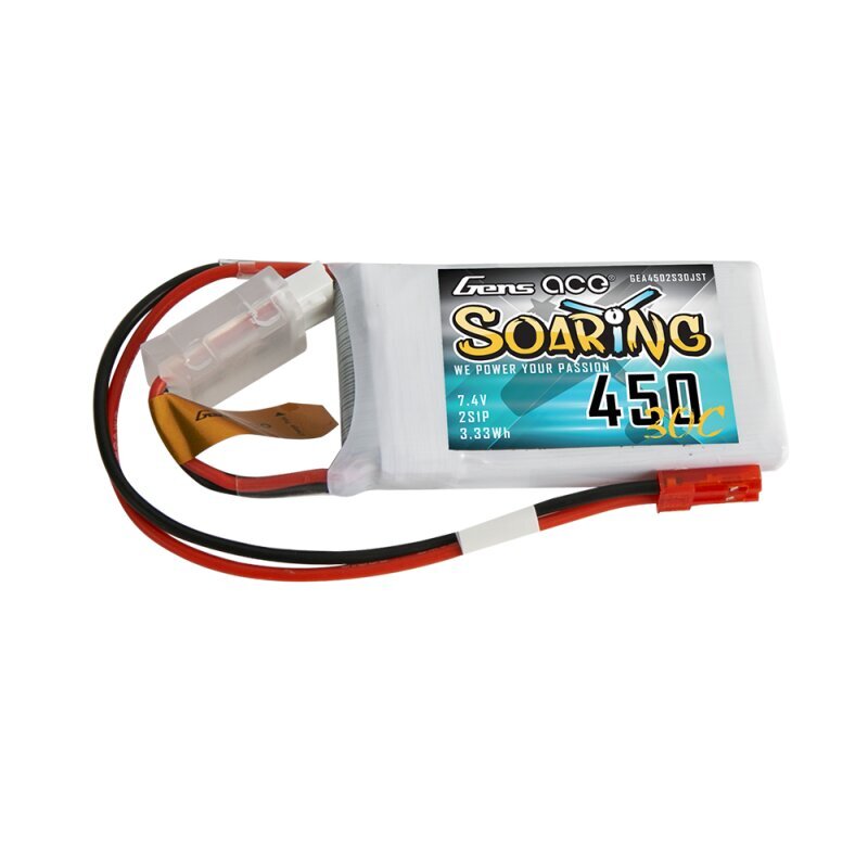 Akumulators Gens Ace Soaring 450mAh 7,4V 30C 2S1P JST-SYP cena un informācija | Akumulatori | 220.lv