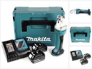 Аккумуляторные ножницы для жести Makita DJS 161 RMJ 18 В Makpac + 2х аккумулятора 4,0 Ач + зарядное устройство цена и информация | Пилы, циркулярные станки | 220.lv