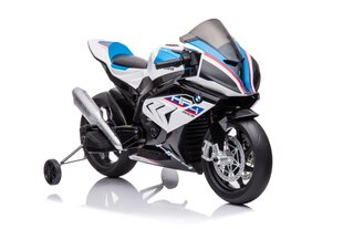 Vienvietīgs elektriskais motocikls bērniem BMW HP4 Race, balts cena un informācija | Bērnu elektroauto | 220.lv
