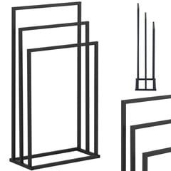 Statīvs 3 dvieļiem brīvi stāvošai grīdai TĒRAUDS 45 x 21,5 x 84 cm tumši pelēks цена и информация | Аксессуары для ванной комнаты | 220.lv