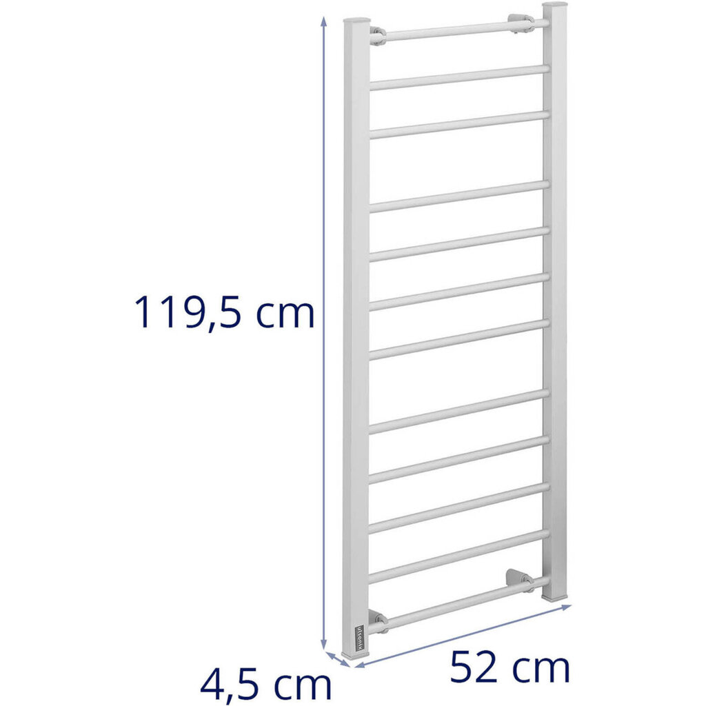 Elektriskais sienas vannas istabas radiators 12 stieņi 200 W - pelēks цена и информация | Dvieļu žāvētāji | 220.lv