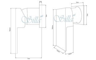 Slēpts izlietnes maisītājs Silla S-1011 chrome cena un informācija | Jaucējkrāni | 220.lv