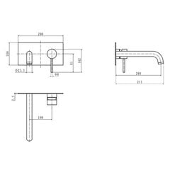 Slēpts izlietnes maisītājs Silla SEM-1095G цена и информация | Смесители | 220.lv