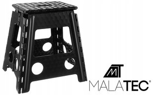 Saliekamais krēsls Malatec, melns, 39 cm cena un informācija | Saliekamās kāpnes, celtniecības sastatnes | 220.lv