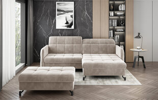 Kreisās puses stūra dīvāna un pufa komplekts Eltap Lorelle, smilškrāsas matēts cena un informācija | Stūra dīvāni | 220.lv