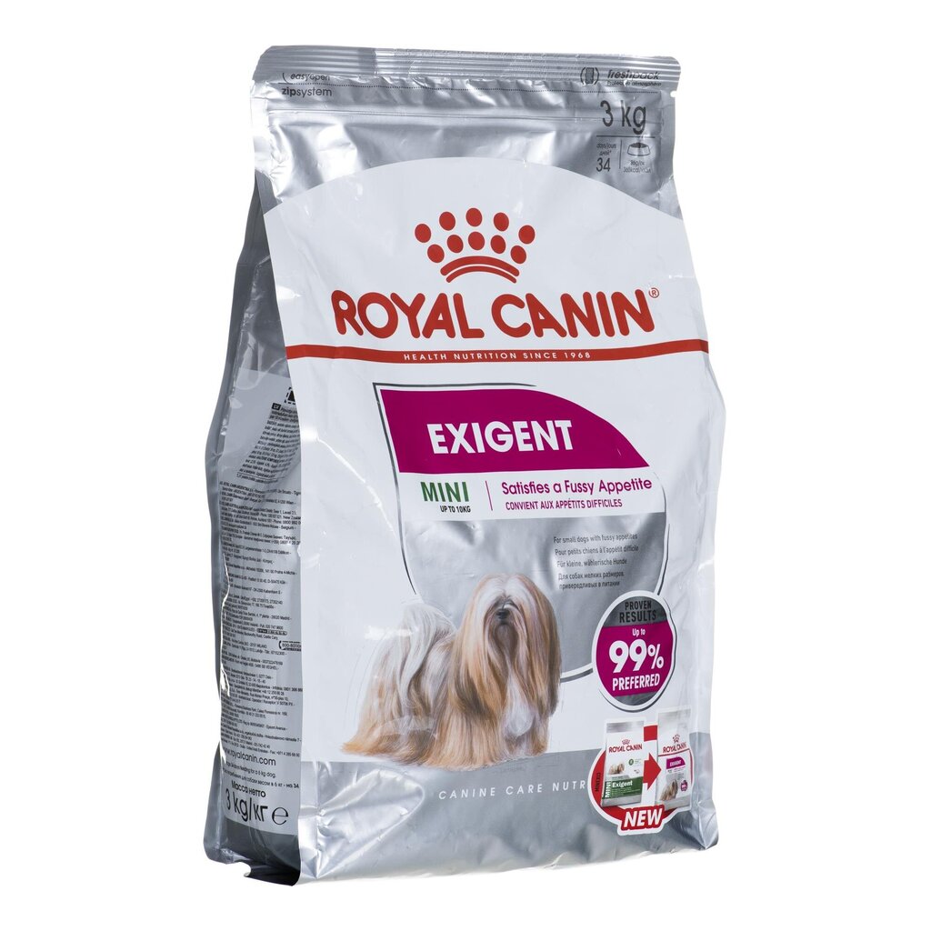 Royal Canin Mini Exigent Adult Poultry pieaugušiem mazo šķirņu suņiem, 3 kg cena un informācija | Sausā barība suņiem | 220.lv