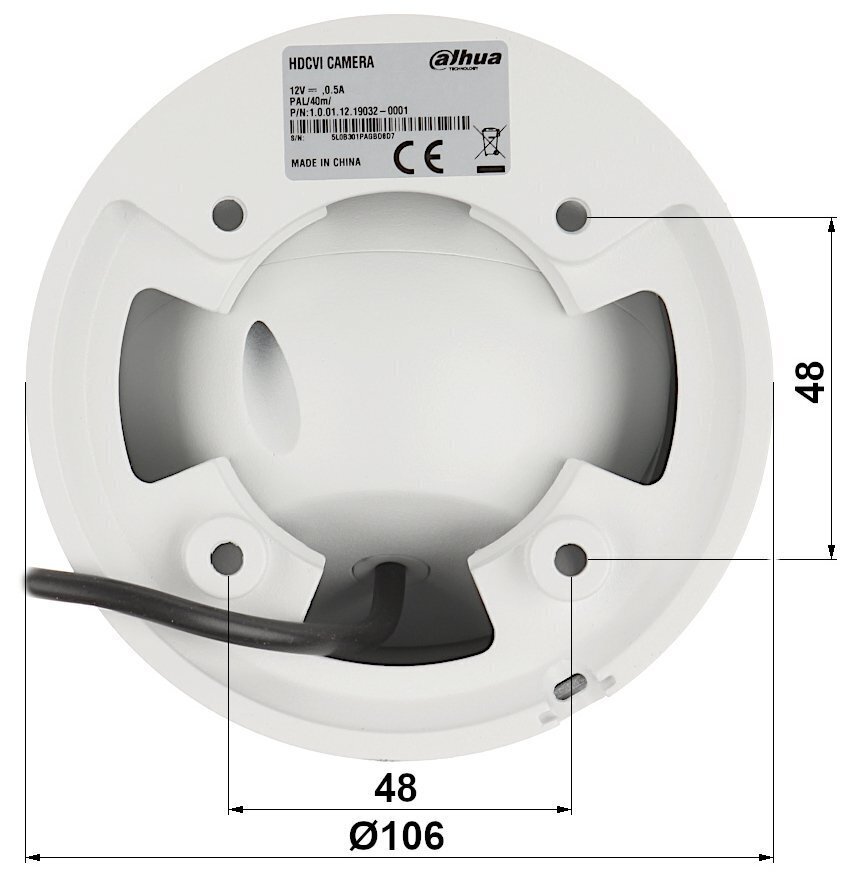 Kamera CVBS Dahua HAC-HDW1809T-A-LED-0280B цена и информация | Novērošanas kameras | 220.lv