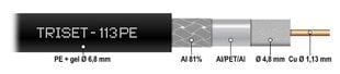 Koaksiālais kabelis TRISET-113PE/200 cena un informācija | Saules paneļi, komponentes | 220.lv