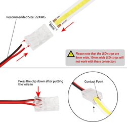 COB LED svītras uz kabeļa savienotāja cena un informācija | LED lentes | 220.lv