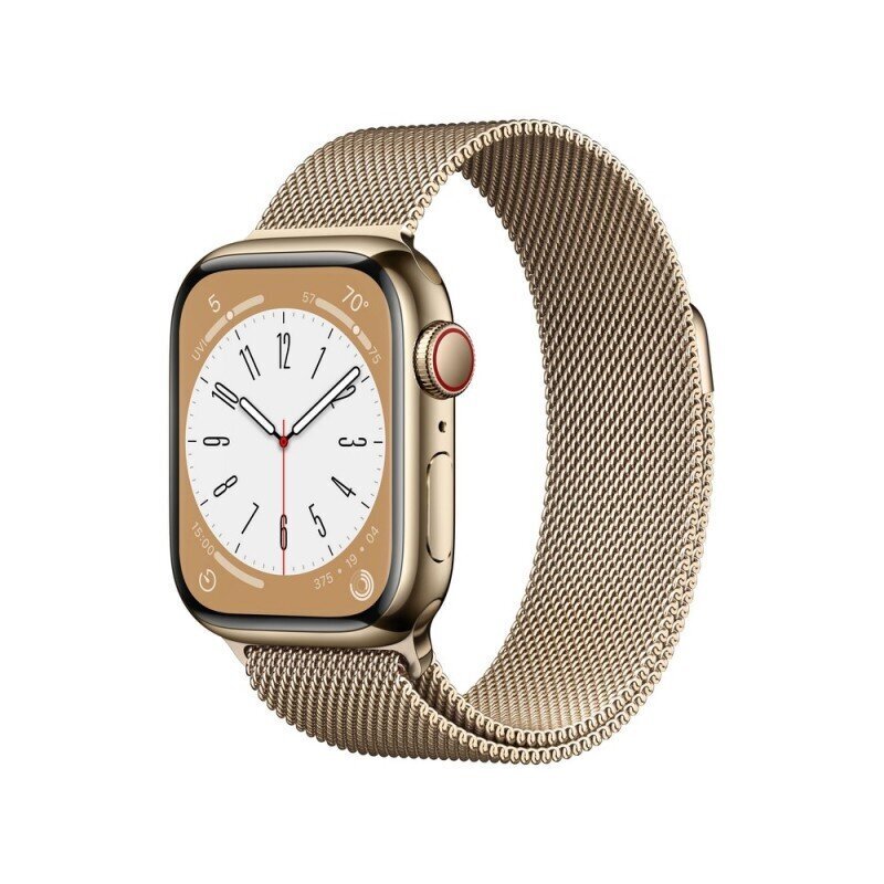 Prece ar bojājumu. Apple Watch Series 8 GPS + Cellular 41mm Gold Stainless Steel Case ,Gold Milanese Loop MNJF3EL/A LV-EE cena un informācija | Preces ar bojājumiem | 220.lv