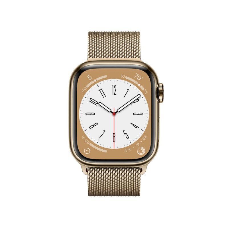 Prece ar bojājumu. Apple Watch Series 8 GPS + Cellular 41mm Gold Stainless Steel Case ,Gold Milanese Loop MNJF3EL/A LV-EE cena un informācija | Preces ar bojājumiem | 220.lv