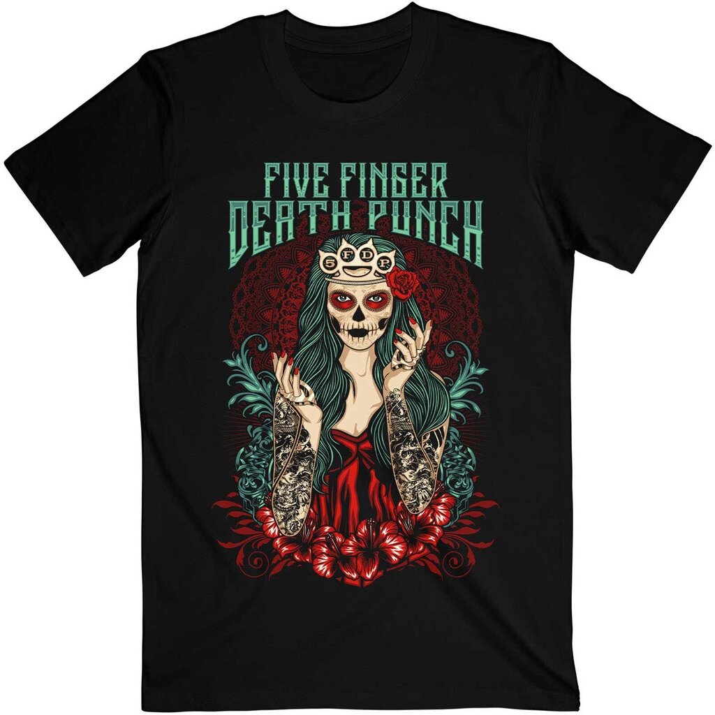 T-krekls unisex Choppers Five Finger Death Punch, melns cena un informācija | Vīriešu T-krekli | 220.lv