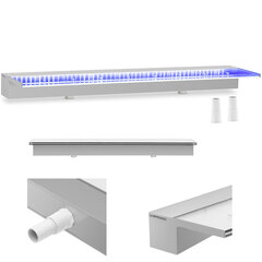 Ūdenskrituma sliede, sienas kaskāde dārza dīķim LED, 90 cm цена и информация | Садовые бассейны и товары для их ухода | 220.lv