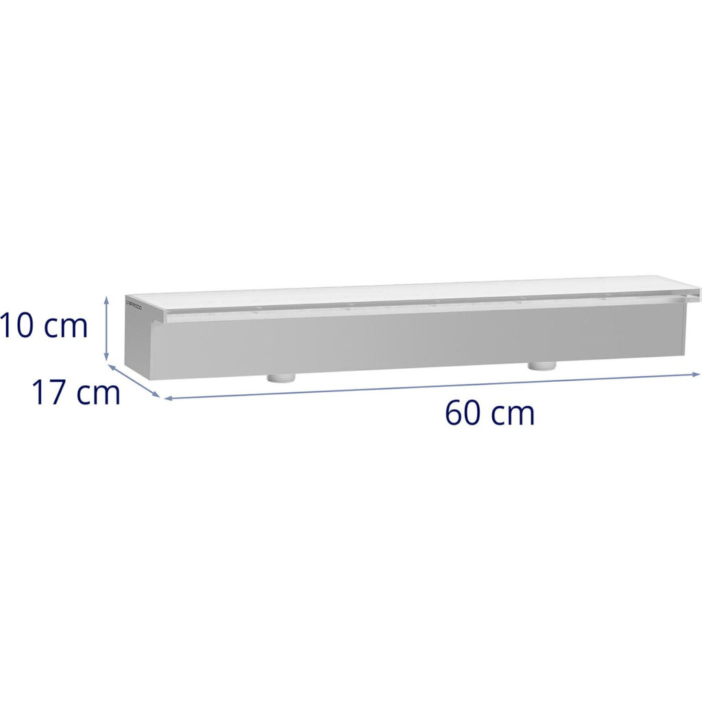 Ūdenskrituma sliede, sienas kaskāde LED, 60 cm cena un informācija | Dārza baseini un to kopšanas līdzekļi | 220.lv