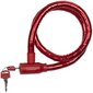DUNLOP velosipēda slēdzene 18 mm x 80 cm, sarkana cena un informācija | Durvju slēdzenes | 220.lv