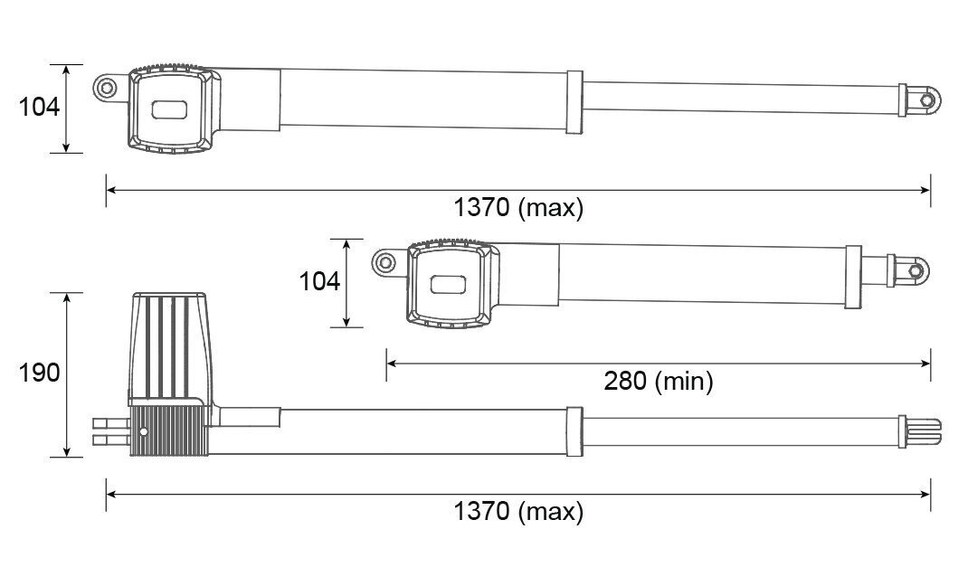 Vārtu automātika Vidos AS350, 275x210x128mm cena un informācija | Vārtu automātika un piederumi | 220.lv