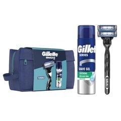 Dāvanu komplekts Gillette Mach3 Skuveklis + 1 rezerves asmens + želeja 200 ml + maisiņš цена и информация | Косметика и средства для бритья | 220.lv