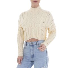 Sieviešu adīts džemperis White Icy, one size, bēšs cena un informācija | Sieviešu džemperi | 220.lv