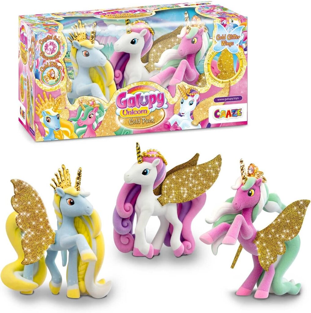 Игрушки-единороги для детей Galupy Unicorn Gold Edition цена | 220.lv