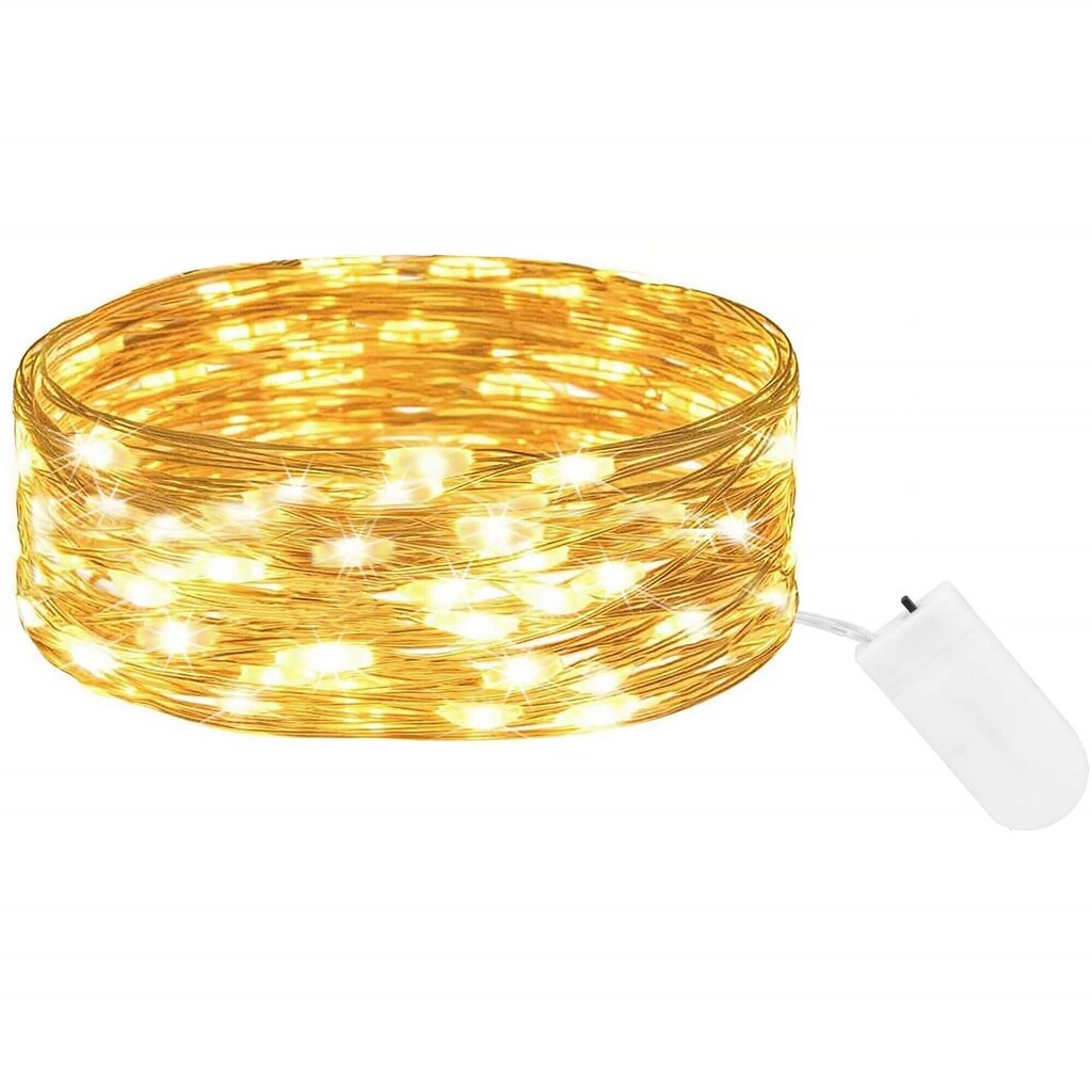 LED virtene 1 m, 10 LED cena un informācija | Ziemassvētku lampiņas, LED virtenes | 220.lv