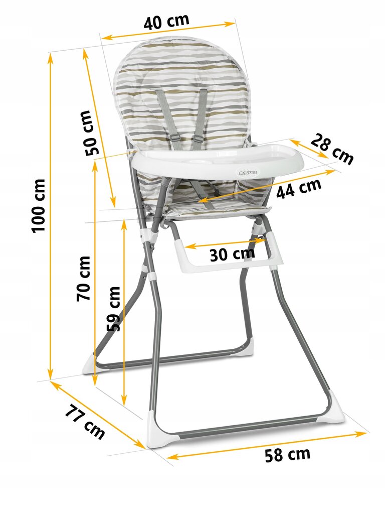 Bērnu barošanas krēsls Fando 7068 cena un informācija | Barošanas krēsli | 220.lv