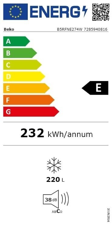 Beko B5RFNE274W cena un informācija | Saldētavas  | 220.lv