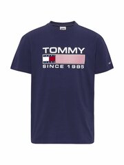 Мужская футболка Tommy Hilfiger, синяя цена и информация | Мужские футболки | 220.lv