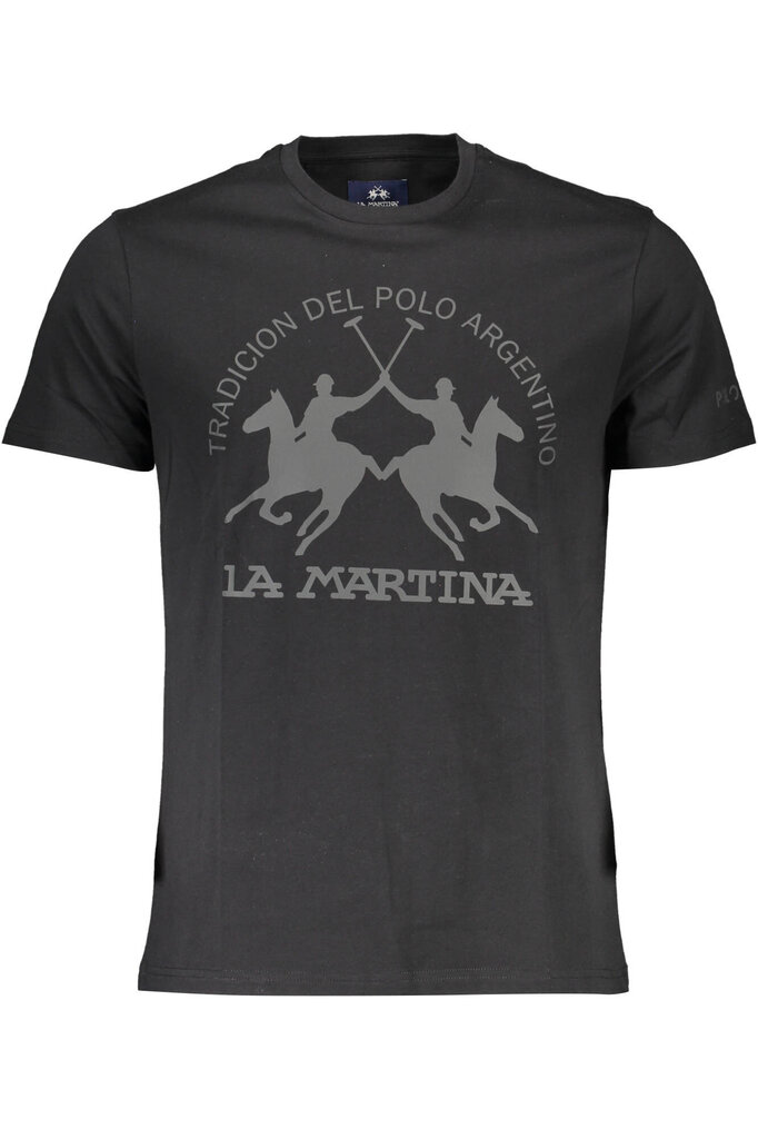 T-krekls vīriešiem La Martina XMR005, melns cena un informācija | Vīriešu T-krekli | 220.lv