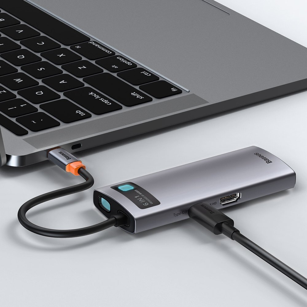 Baseus HUB 6in1 cena un informācija | Adapteri un USB centrmezgli | 220.lv