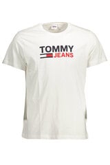 Мужская футболка Tommy Hilfiger, белая цена и информация | Мужские футболки | 220.lv