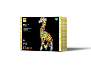 Деревянный пазл Жирафа 62 шт. цена и информация | Пазлы | 220.lv