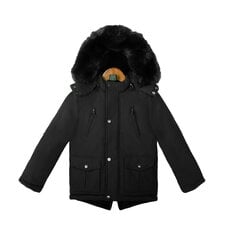 Зимняя куртка-парка для мальчика, черная цена и информация | Куртки для мальчиков | 220.lv