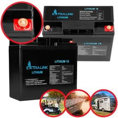Аккумулятор Extralink LiFePO4 18Aч 12,8В, BMS цена и информация | Аккумуляторы | 220.lv