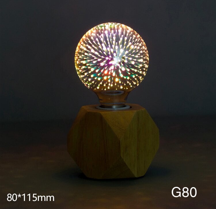 LED spuldze G80 3D, E27, 80*115mm, 6W/125Lm cena un informācija | Spuldzes | 220.lv