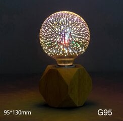 Лампа светодиодная G95 3D, E27, 95*130 мм, 6 Вт/125 Лм цена и информация | Лампочки | 220.lv