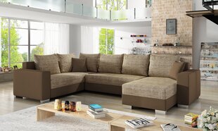 Stūra dīvāns Eltap Marco, smilškrāsas/brūns cena un informācija | Stūra dīvāni | 220.lv