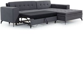 Stūra dīvāns Eltap Solange, melns cena un informācija | Stūra dīvāni | 220.lv