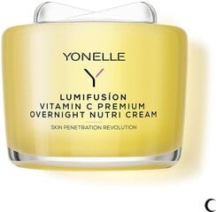 Barojošs nakts sejas krēms Yonelle Lumifusion Vitamin C Overnight Nutri Cream, 55 ml cena un informācija | Sejas krēmi | 220.lv