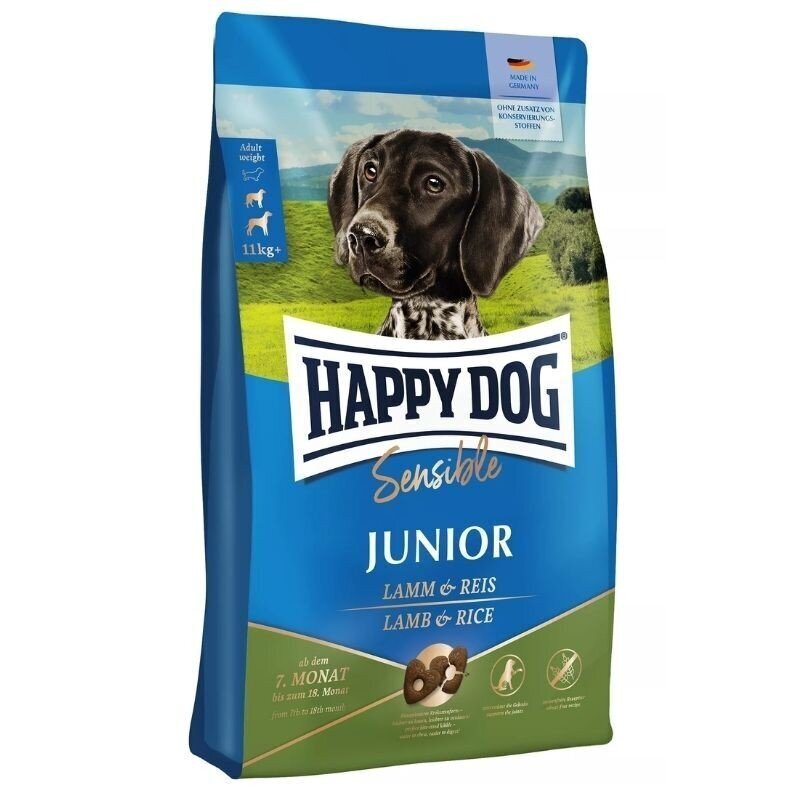 Happy Dog jauniem suņiem ar jēru un rīsiem, 10 kg цена и информация | Sausā barība suņiem | 220.lv