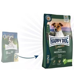 Happy Dog Mini pieaugušiem mazu šķirņu suņiem ar zirgu, 4 kg cena un informācija | Sausā barība suņiem | 220.lv