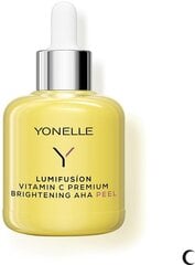 Pīlinga sejas serums ar C vitamīnu Yonelle Lumifusion Vitamin C Premium Brightening AHA pīlings, 50 ml cena un informācija | Serumi sejai, eļļas | 220.lv