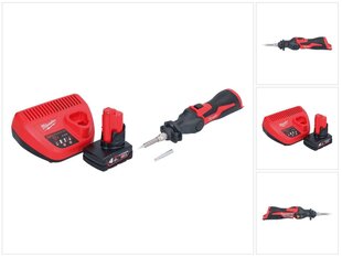 Bezvadu lodāmurs Milwaukee M12 SI-401, 12 V, ar akumulatoru un lādētāju цена и информация | Сварочные аппараты, паяльники | 220.lv