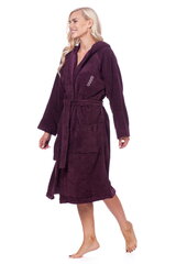 Халат из бамбукового волокна с капюшоном женский Elite Bamboo, бордовый цена и информация | Женские халаты | 220.lv