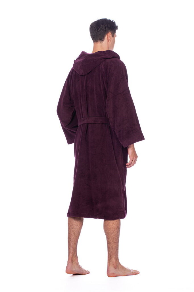Bambusa šķiedras halāts ar kapuci vīriešiem Elite Bamboo, bordo cena un informācija | Vīriešu halāti, pidžamas | 220.lv