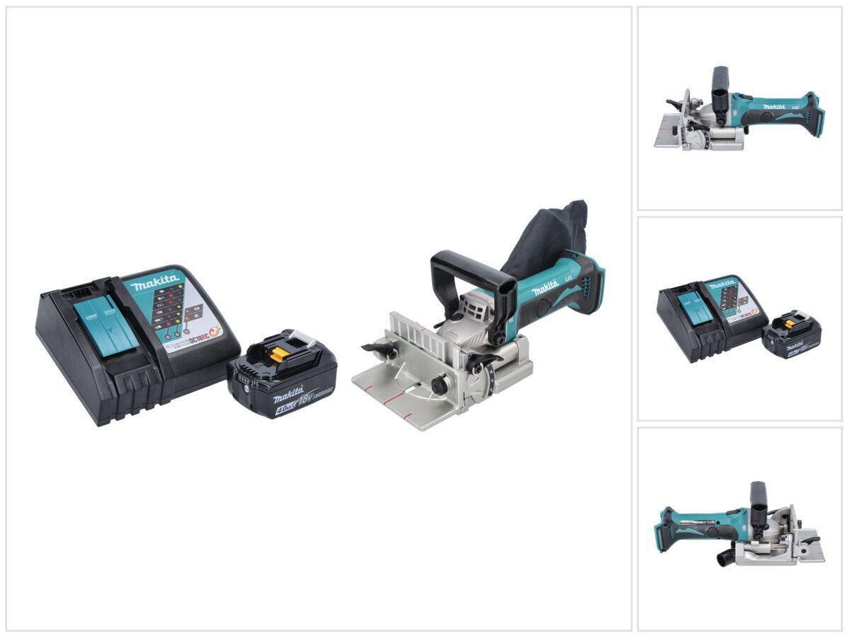 Makita DPJ 180 RM1 bezvadu savienotājs 18 V 100 mm + 1x akumulators 4,0 Ah + lādētājs цена и информация | Frēzes | 220.lv