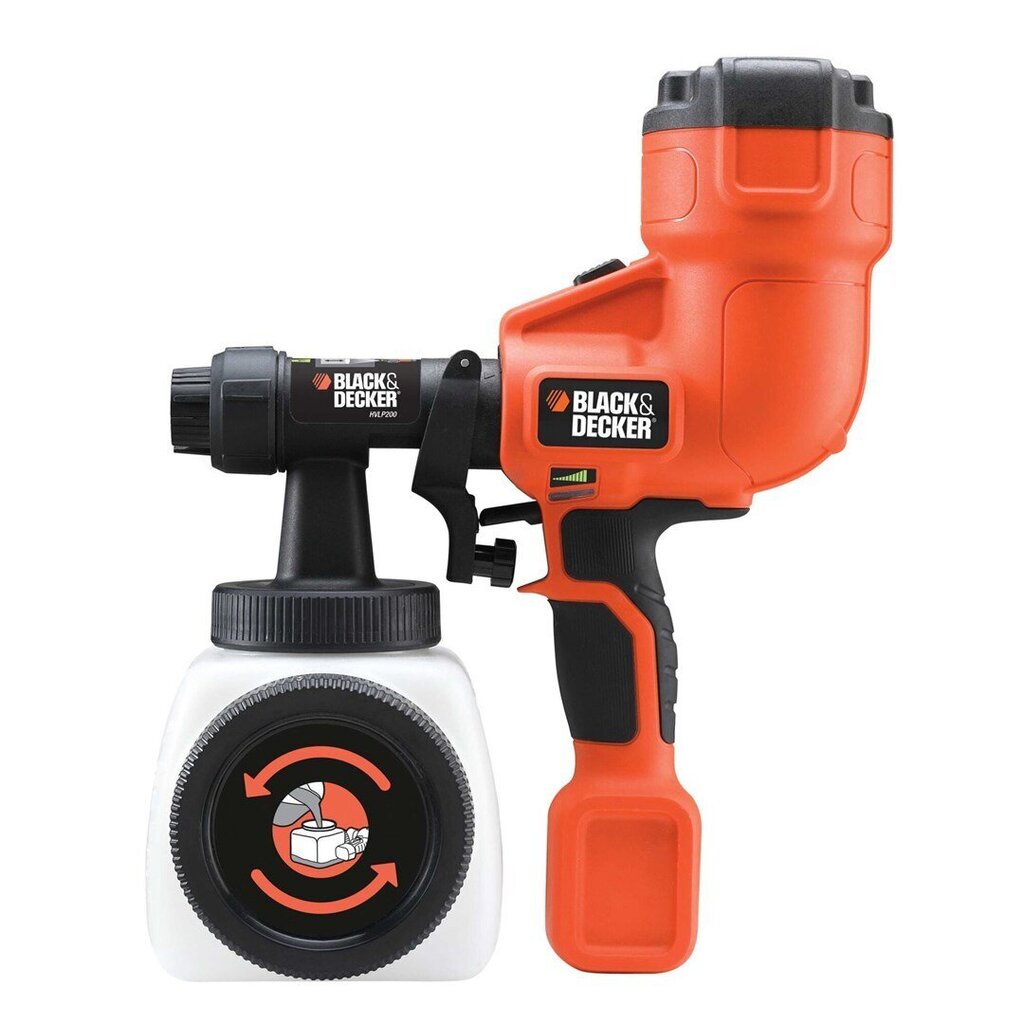 Black & Decker HVLP200 smalkas izsmidzināšanas sistēma 1200 ml цена и информация | Krāsu pulverizatori | 220.lv