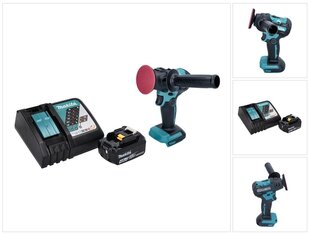 Makita DPV 300 RM1 bezvadu slīpmašīnas pulētājs 18 V 50 / 80 mm bezsuku + 1x akumulators 4,0 Ah + lādētājs cena un informācija | Slīpmašīnas | 220.lv