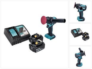 Makita DPV 300 RM bezvadu slīpmašīnas pulētājs 18 V 50 / 80 mm bezsuku + 2x akumulators 4,0 Ah + lādētājs cena un informācija | Slīpmašīnas | 220.lv