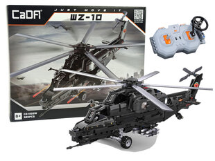 Конструктор CaDA Вертолет WZ-10 на дистанционном управлении, 989 деталей цена и информация | Конструктор автомобилей игрушки для мальчиков | 220.lv